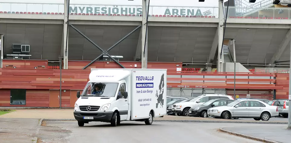 Flyttfirma Växjö på uppdrag kring fotbollsarena